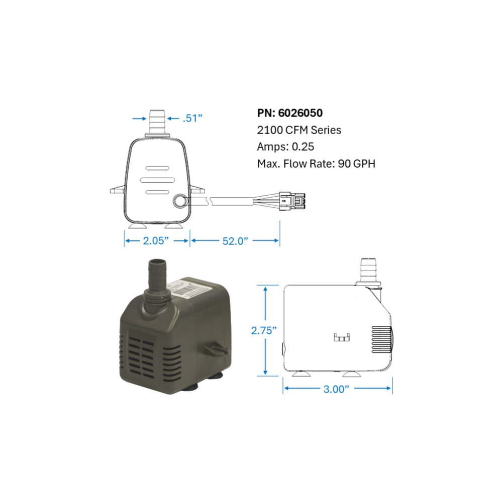 Pump, 2100 CFM (MC26) PN: 6026050