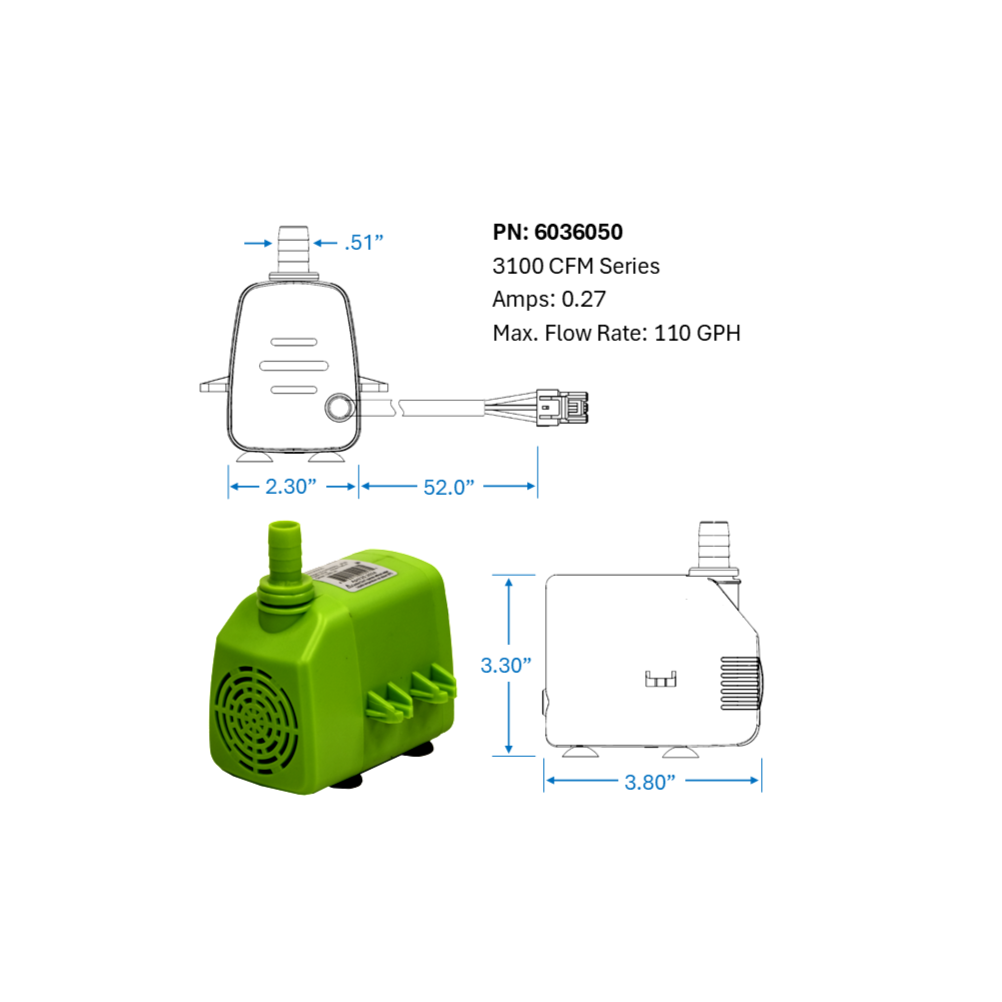 Pump, 3100 CFM (MC37, M150) PN: 6036050