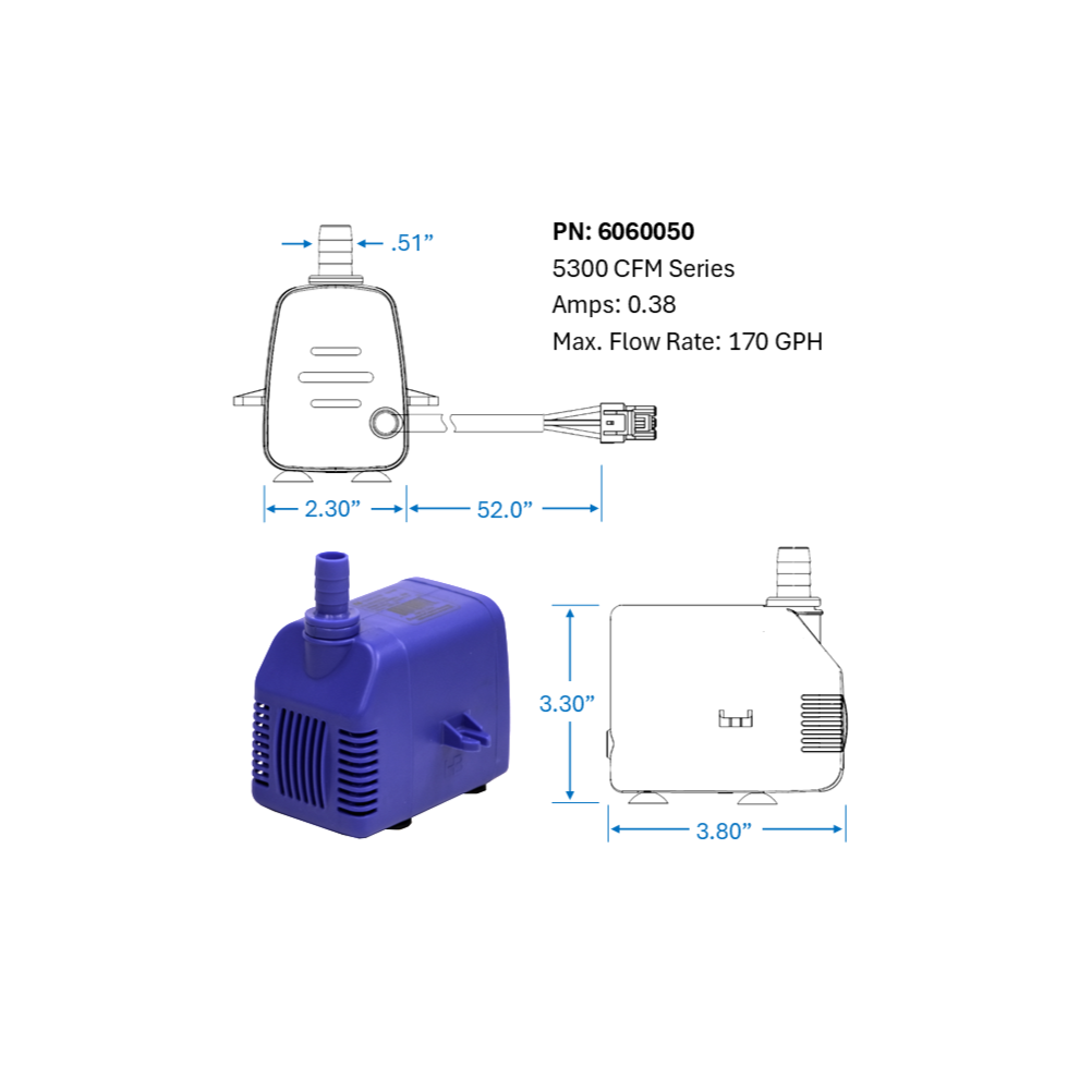 Pump, 5300 CFM (MC61, M250) PN: 6060050